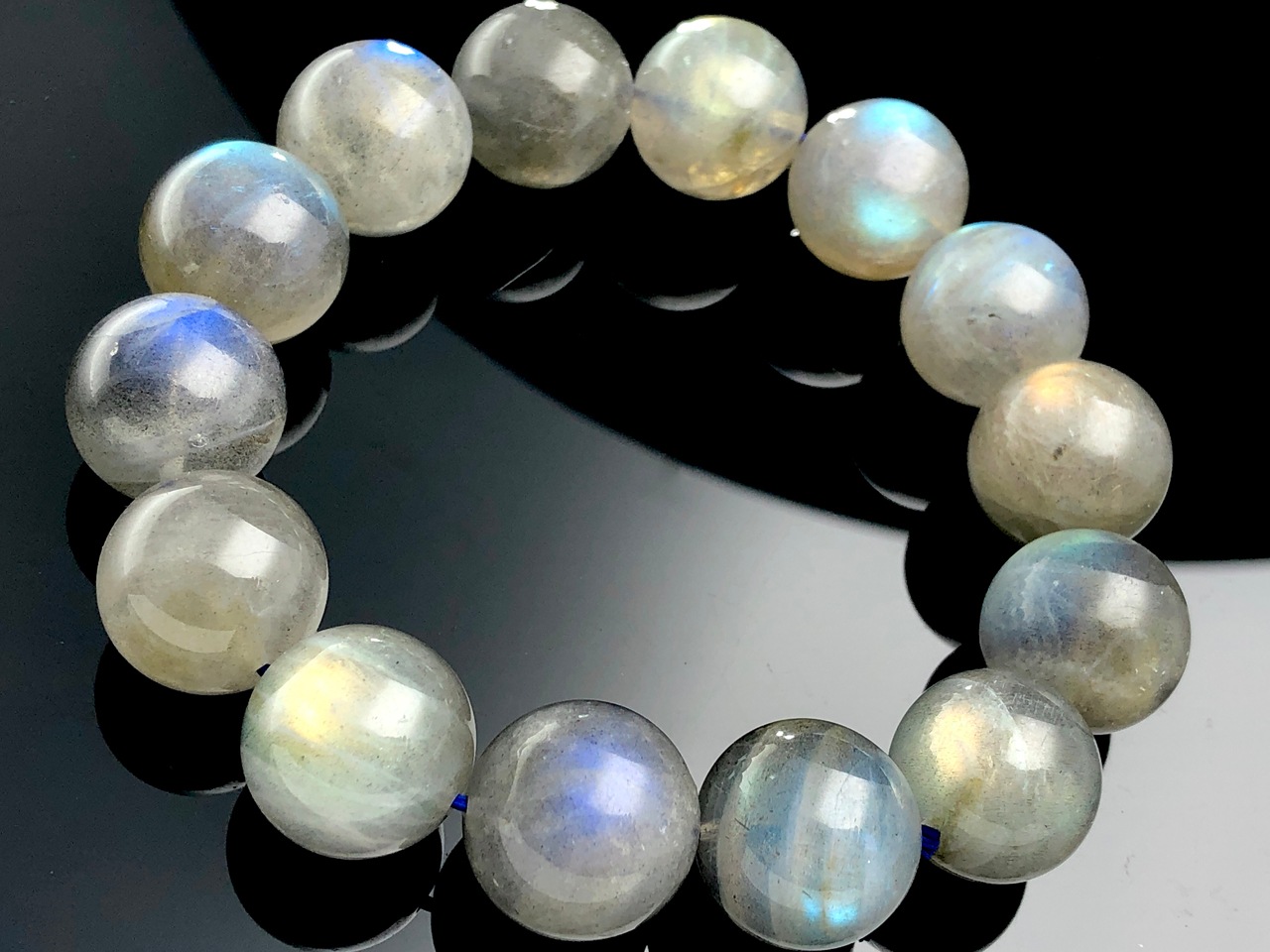 ��1��ʪ����̡�5A��󥯡�����Ū�ʸ����쥤��ܡ���å��󥹡����ʥ�����ŷ���Х֥쥹��å�/�쥤��ܡ���֥�ɥ饤��(Labradorite/�⳥Ĺ��)/�饦���/��15-16mm/1�ܡ�ŷ����/�ѥ���ȡ���ۡڥ���ꥫ�ġ����󡦹��Ÿ�����������Ͻ�Ÿ���㤤�դ���