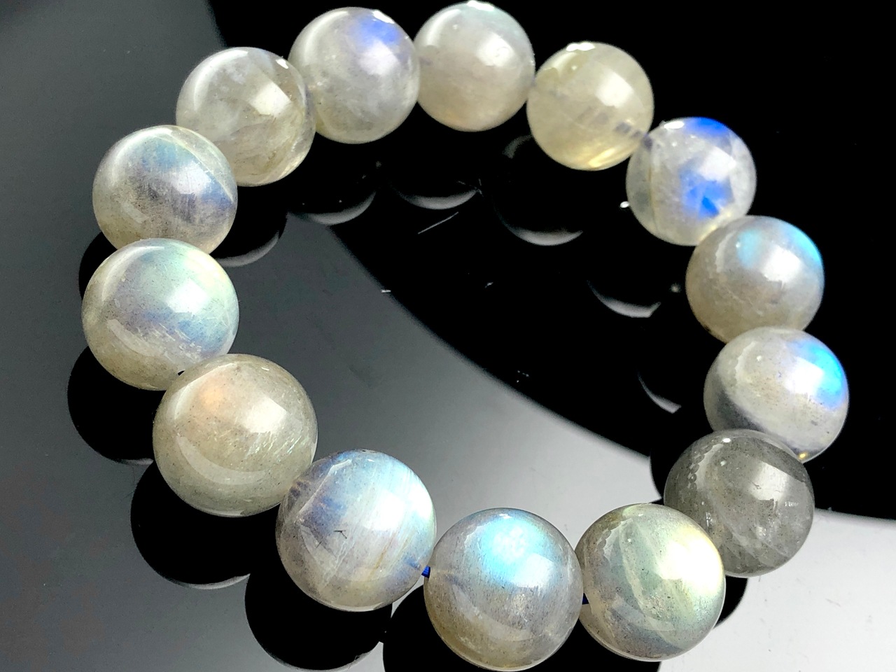 ��1��ʪ����̡�5A��󥯡�����Ū�ʸ����쥤��ܡ���å��󥹡����ʥ�����ŷ���Х֥쥹��å�/�쥤��ܡ���֥�ɥ饤��(Labradorite/�⳥Ĺ��)/�饦���/��15-16mm/1�ܡ�ŷ����/�ѥ���ȡ���ۡڥ���ꥫ�ġ����󡦹��Ÿ�����������Ͻ�Ÿ���㤤�դ���