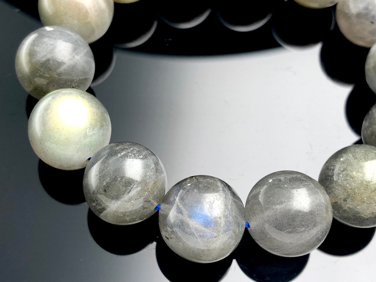 ��1��ʪ����̡�5A��󥯡�����Ū�ʸ����쥤��ܡ���å��󥹡����ʥ�����ŷ���Х֥쥹��å�/�쥤��ܡ���֥�ɥ饤��(Labradorite/�⳥Ĺ��)/�饦���/��14-15mm/1�ܡ�ŷ����/�ѥ���ȡ���ۡڥ���ꥫ�ġ����󡦹��Ÿ�����������Ͻ�Ÿ���㤤�դ���