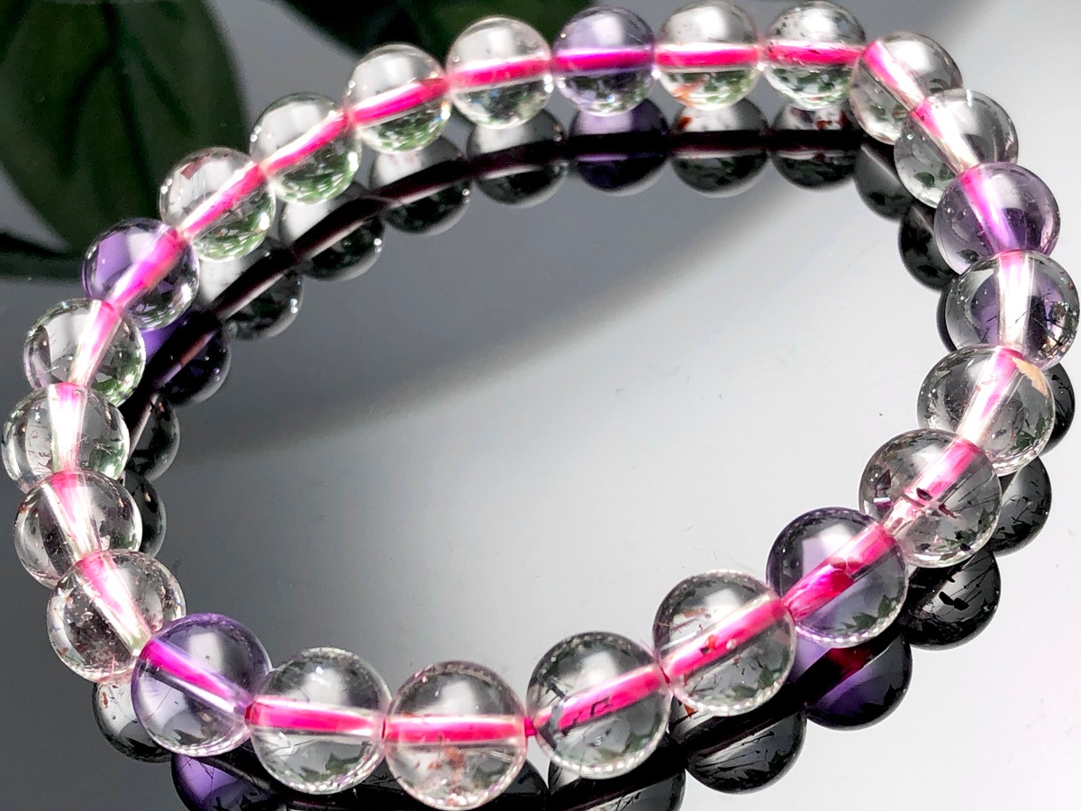 ��1��ʪ��Ʃ���١������饭������ʪ��ŷ���Х֥쥹��å�/�����ѡ����֥�(Super seven/��������åɥ��֥�)/�饦���/��7mm/1�ܡ�ŷ����/�ѥ���ȡ���ۡڥ���ꥫ�ġ����󡦹��Ÿ�����������Ͻ�Ÿ���㤤�դ���