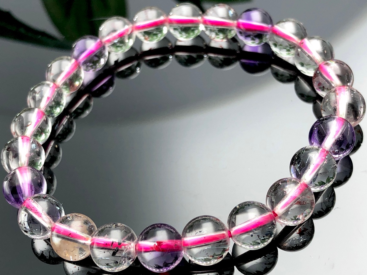 ��1��ʪ��Ʃ���١������饭������ʪ��ŷ���Х֥쥹��å�/�����ѡ����֥�(Super seven/��������åɥ��֥�)/�饦���/��7mm/1�ܡ�ŷ����/�ѥ���ȡ���ۡڥ���ꥫ�ġ����󡦹��Ÿ�����������Ͻ�Ÿ���㤤�դ���