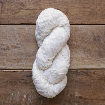 ガラ紡糸｜317/1極細番手糸 生成 100g