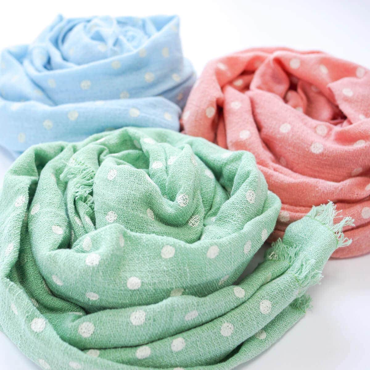 水玉ストール　3色展開