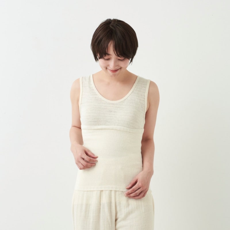 ガラ紡の腹巻き