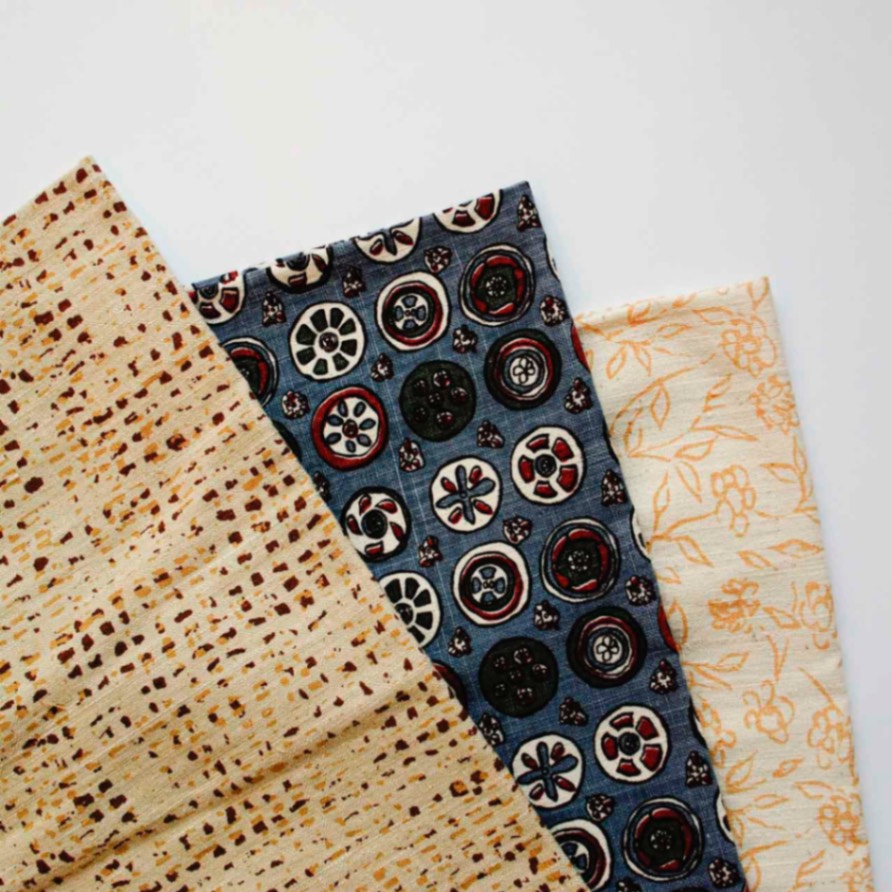 手捺染はぎれセット 3枚組