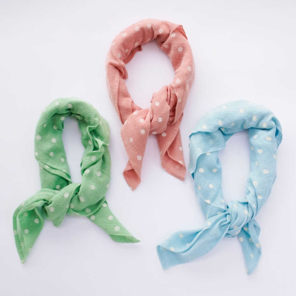 水玉スカーフ　3色展開