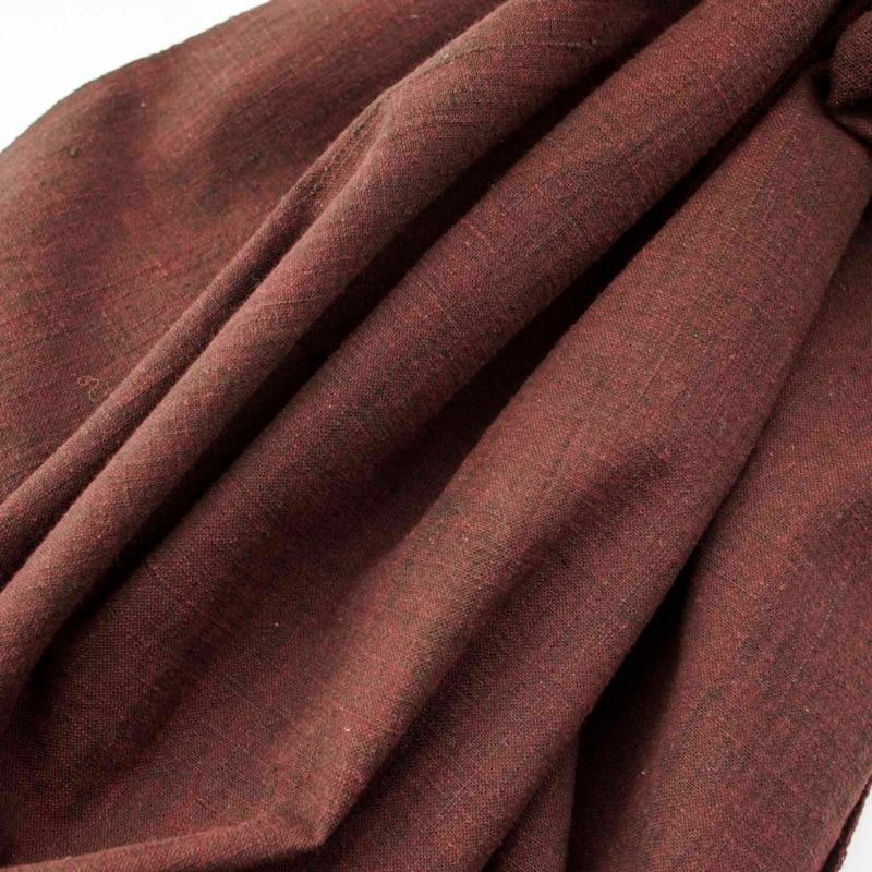 317/1手紡ぎ機械織り　レッド系