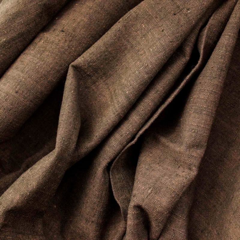 317/1手紡ぎ機械織り　ブラウン系