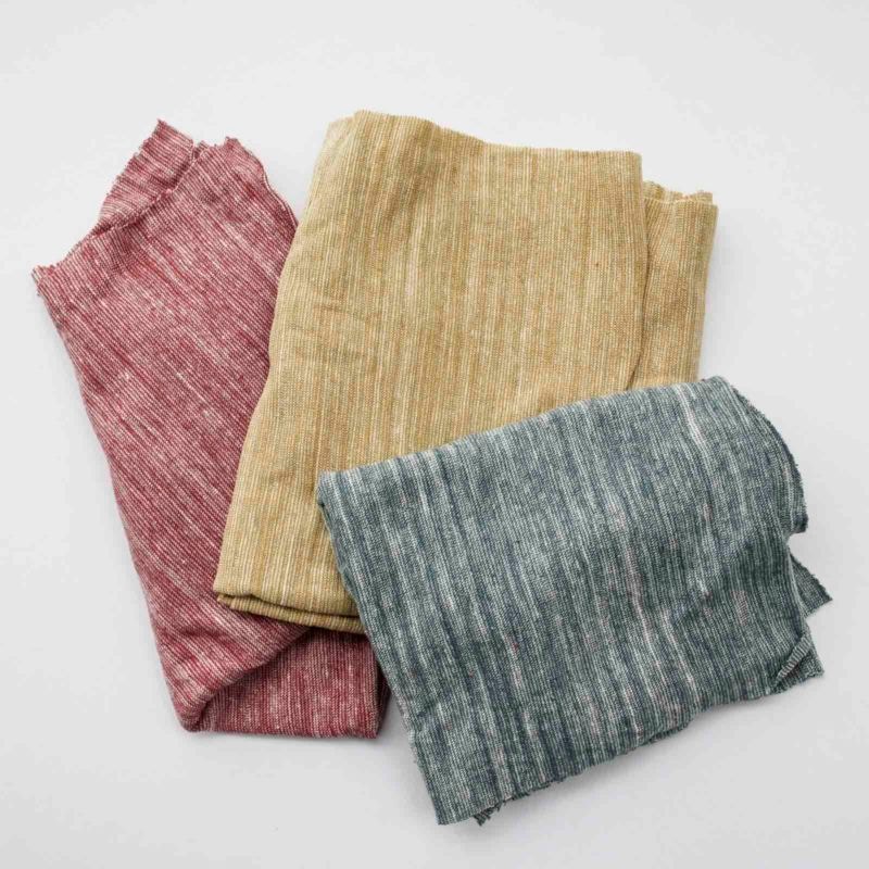 手紡ぎのニットカラー生地はぎれセット