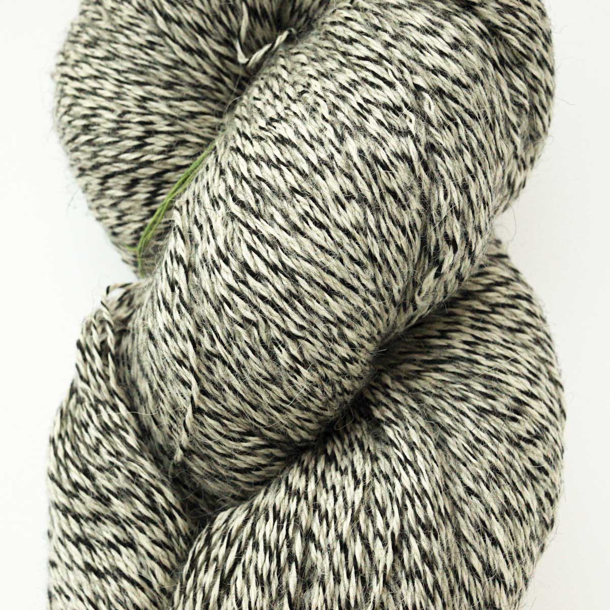 アルパカ杢糸　生成/黒　