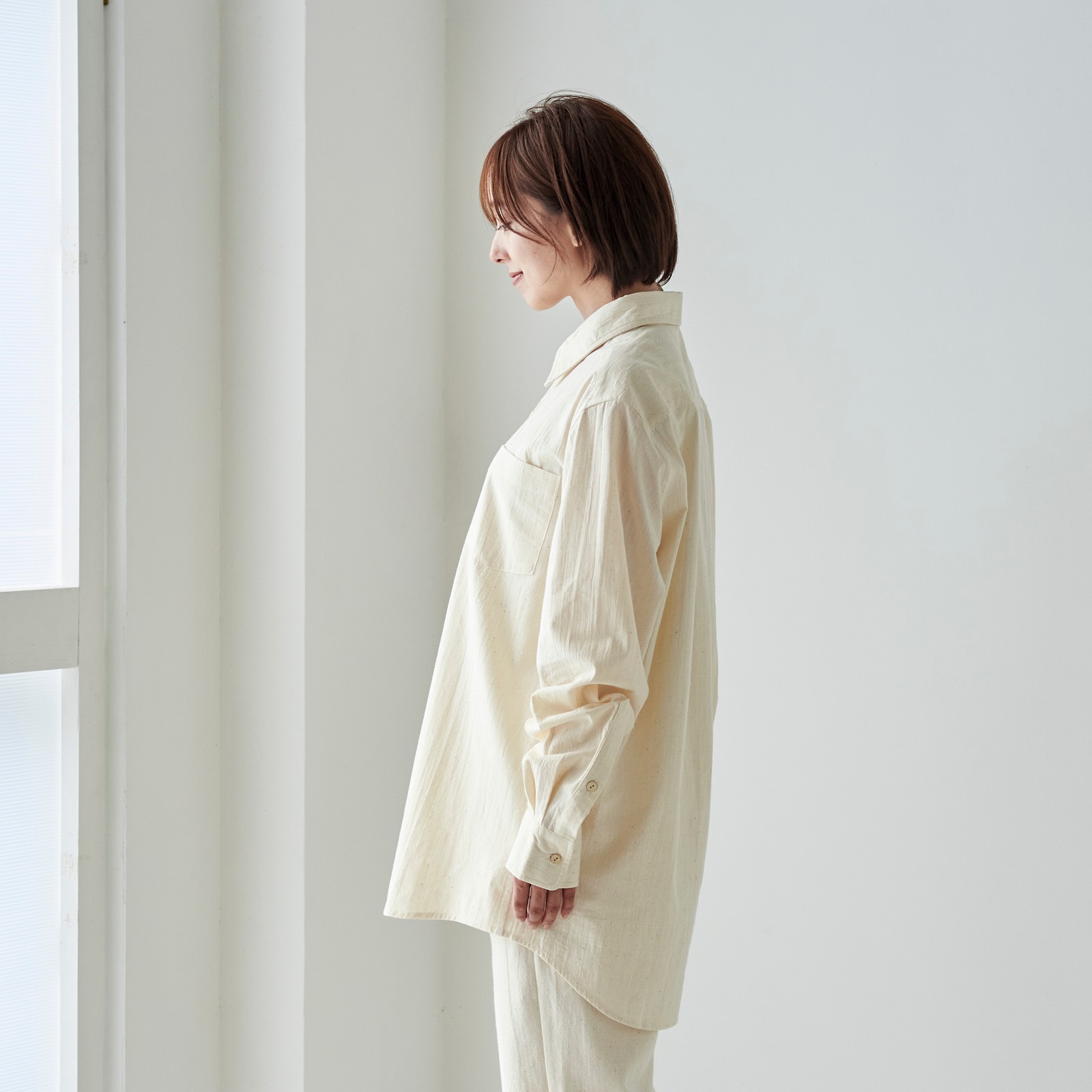 コットンメンズシャツ 2サイズ・3色展開