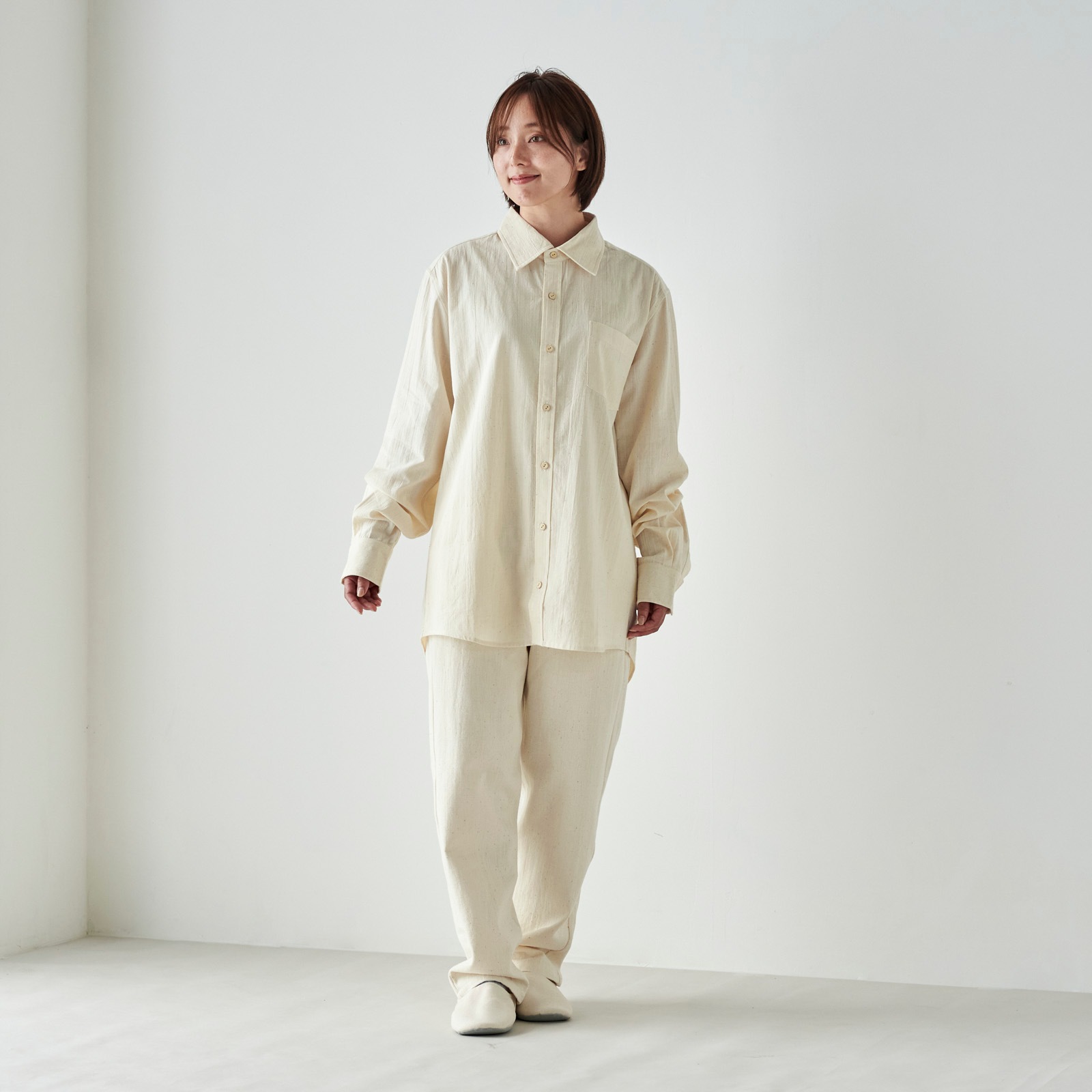 コットンメンズシャツ 2サイズ・3色展開