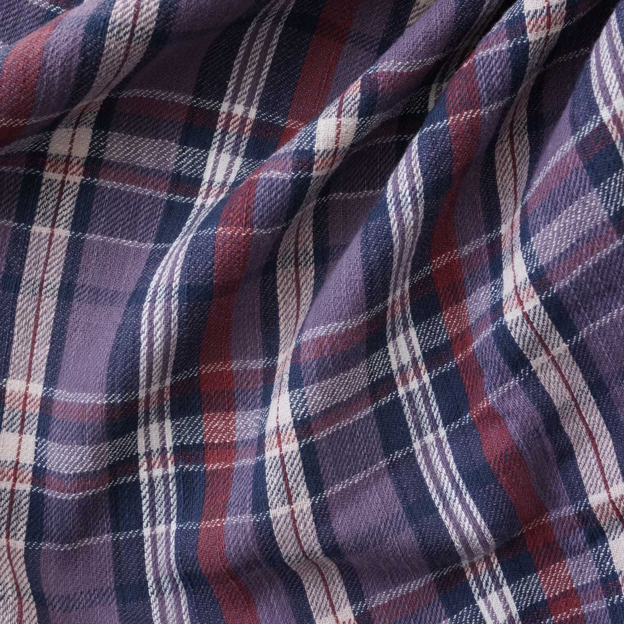 【2ｍカット生地】317/1細番手再撚り　チェック大