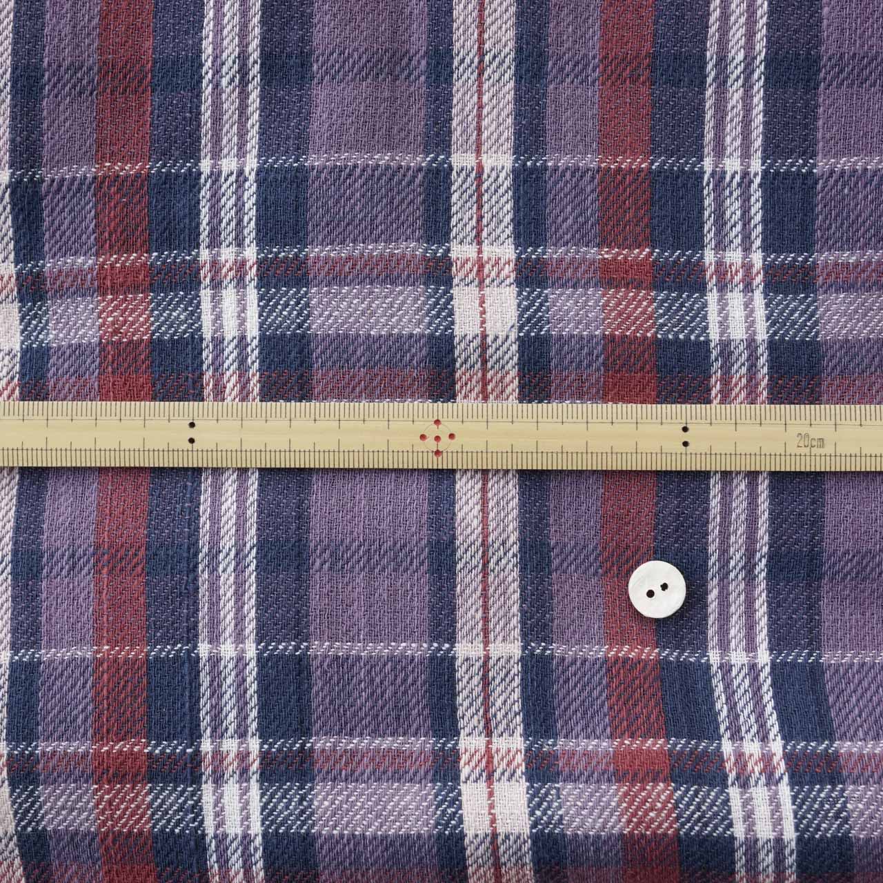 【2ｍカット生地】317/1細番手再撚り　チェック大