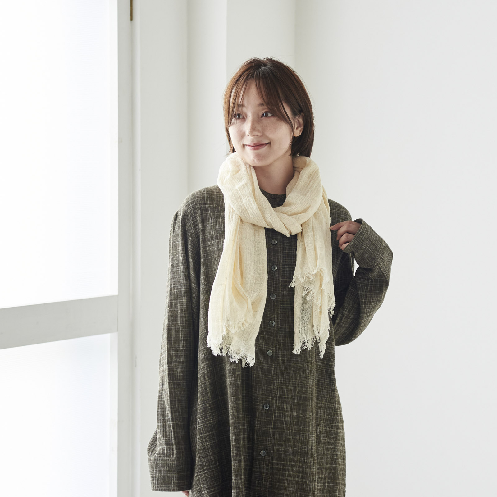 生成りのUVカットストール