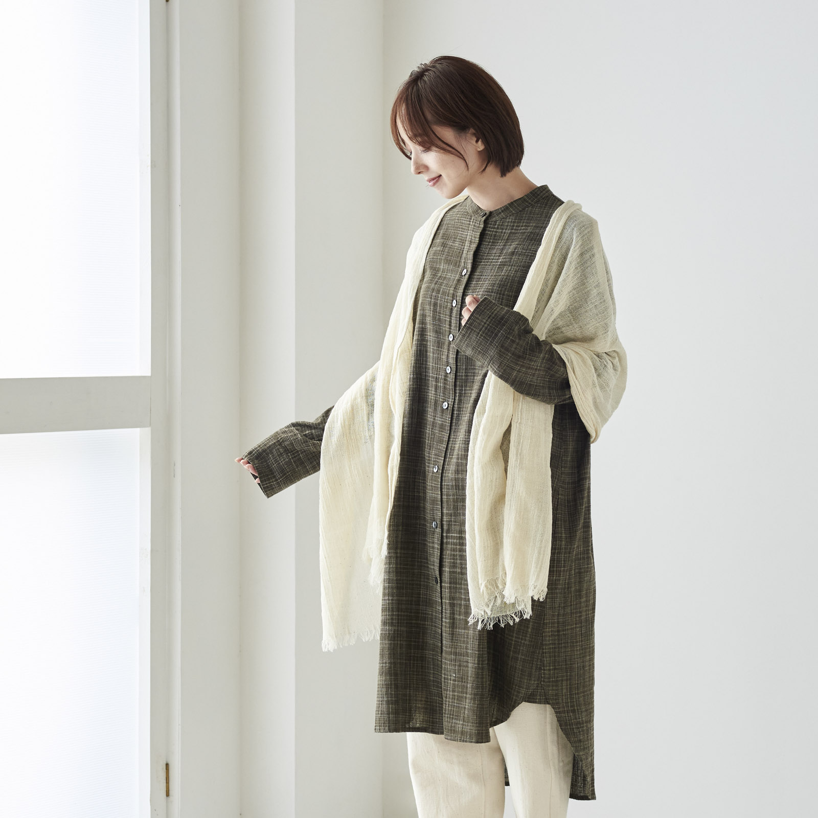 生成りのUVカットストール