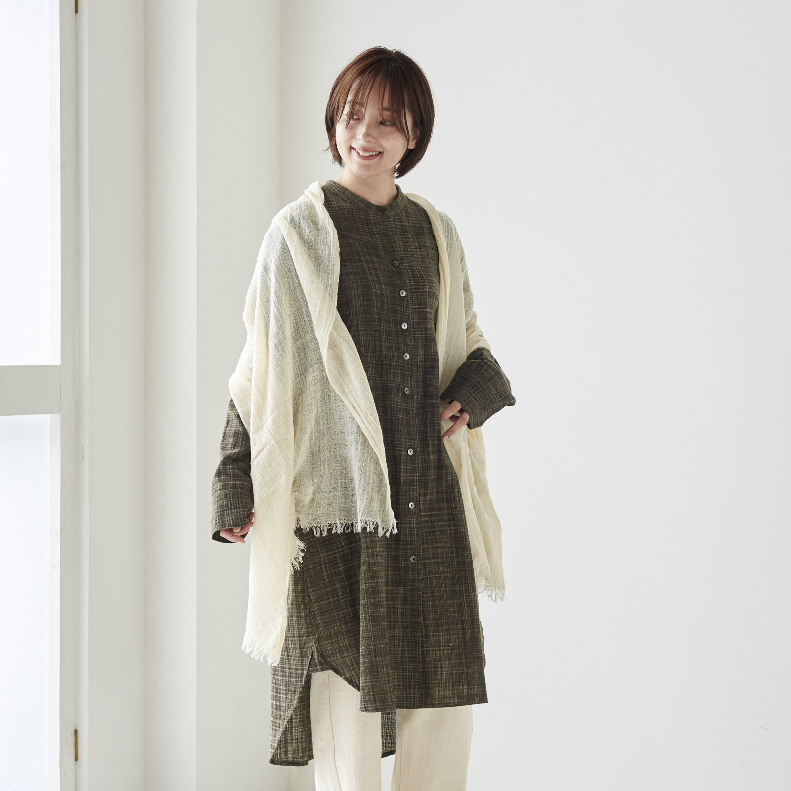 生成りのUVカットストール