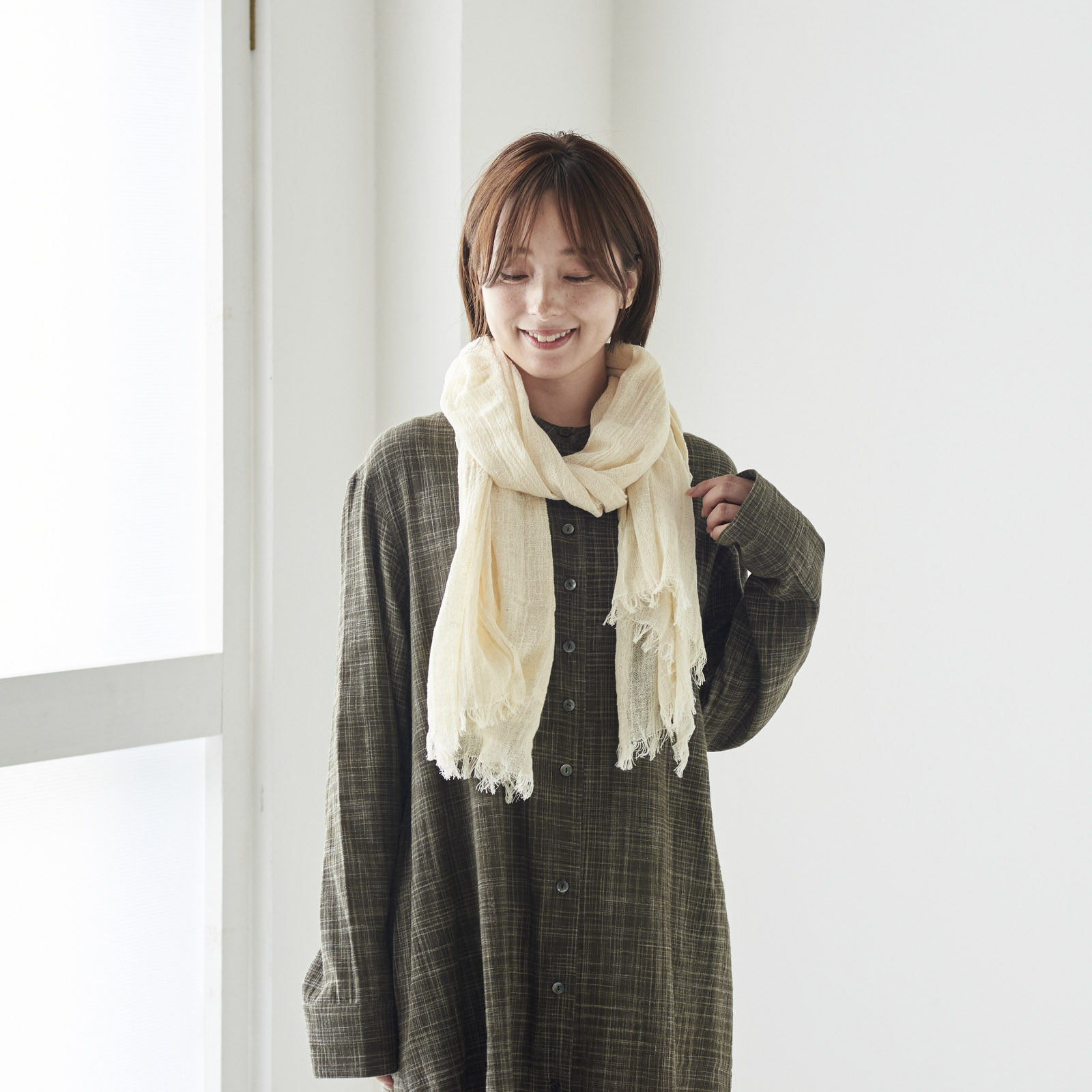 生成りのUVカットストール