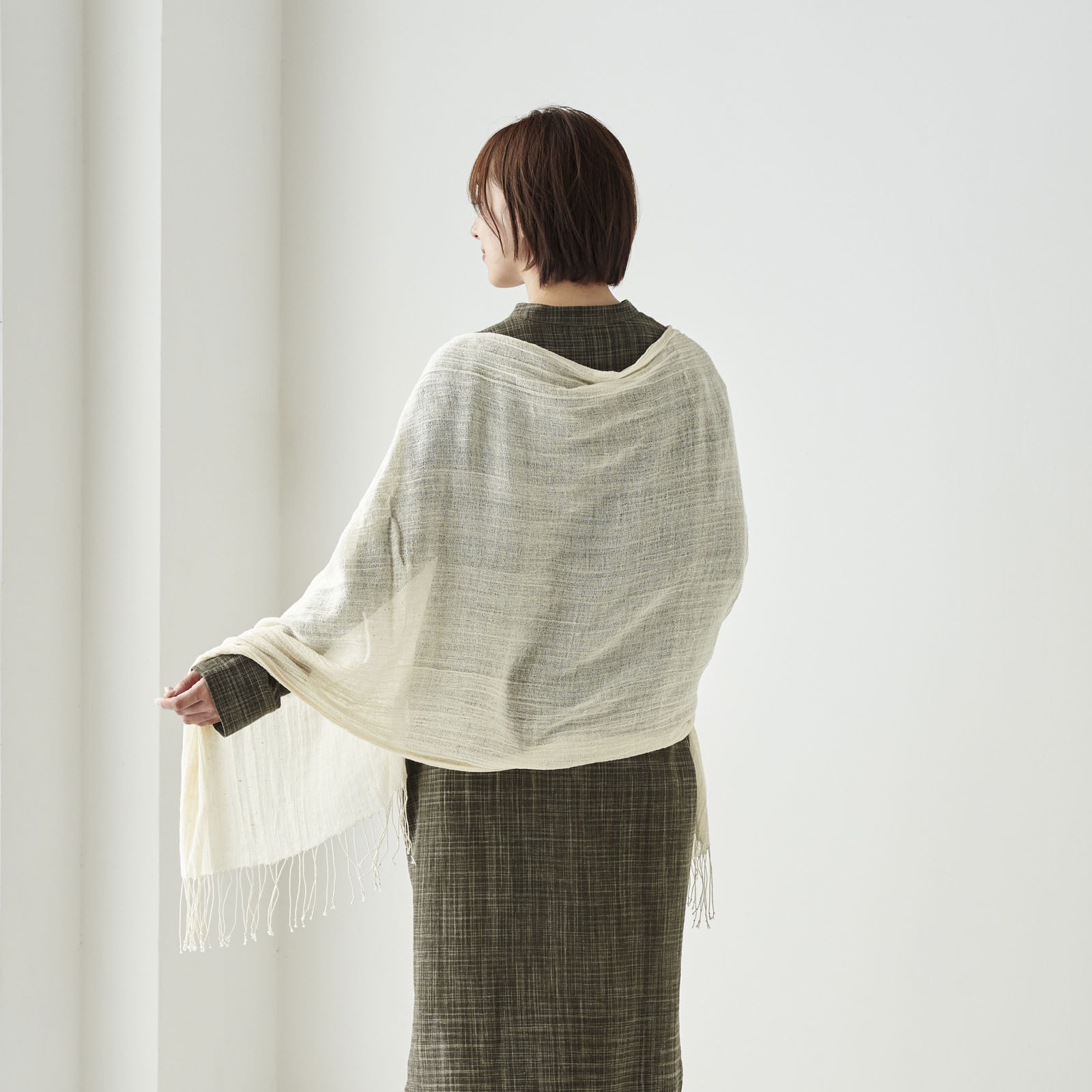 生成りのUVカットストール