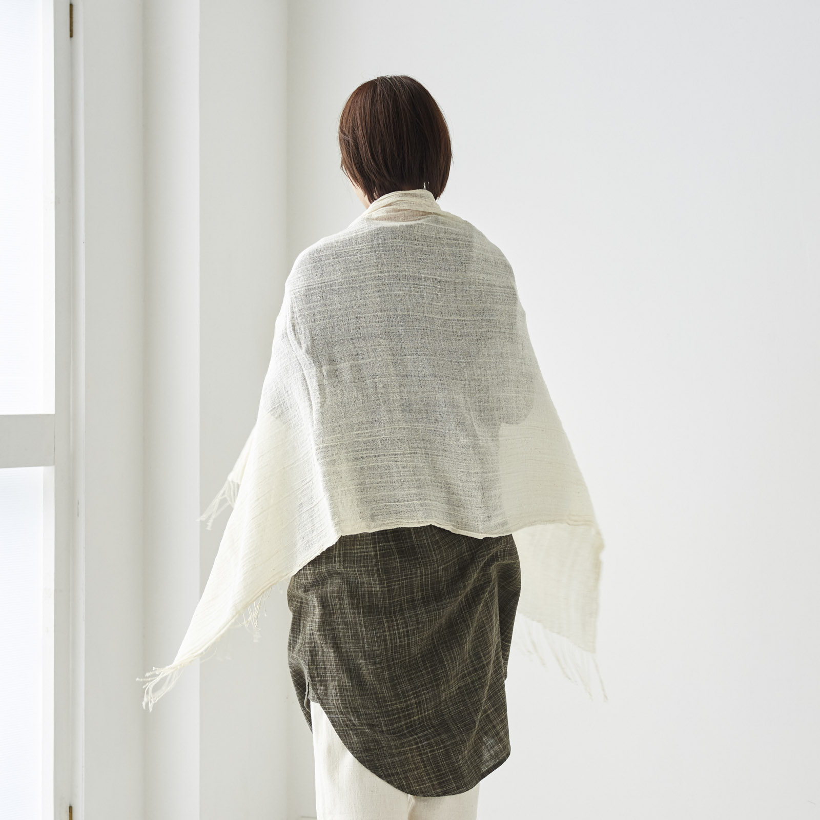 生成りのUVカットストール