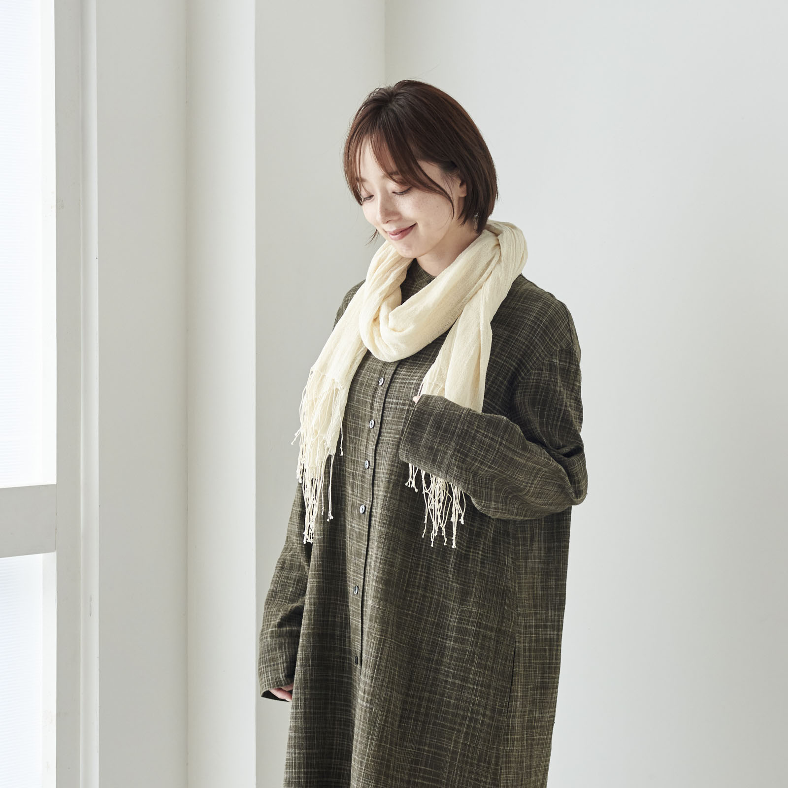 生成りのUVカットストール