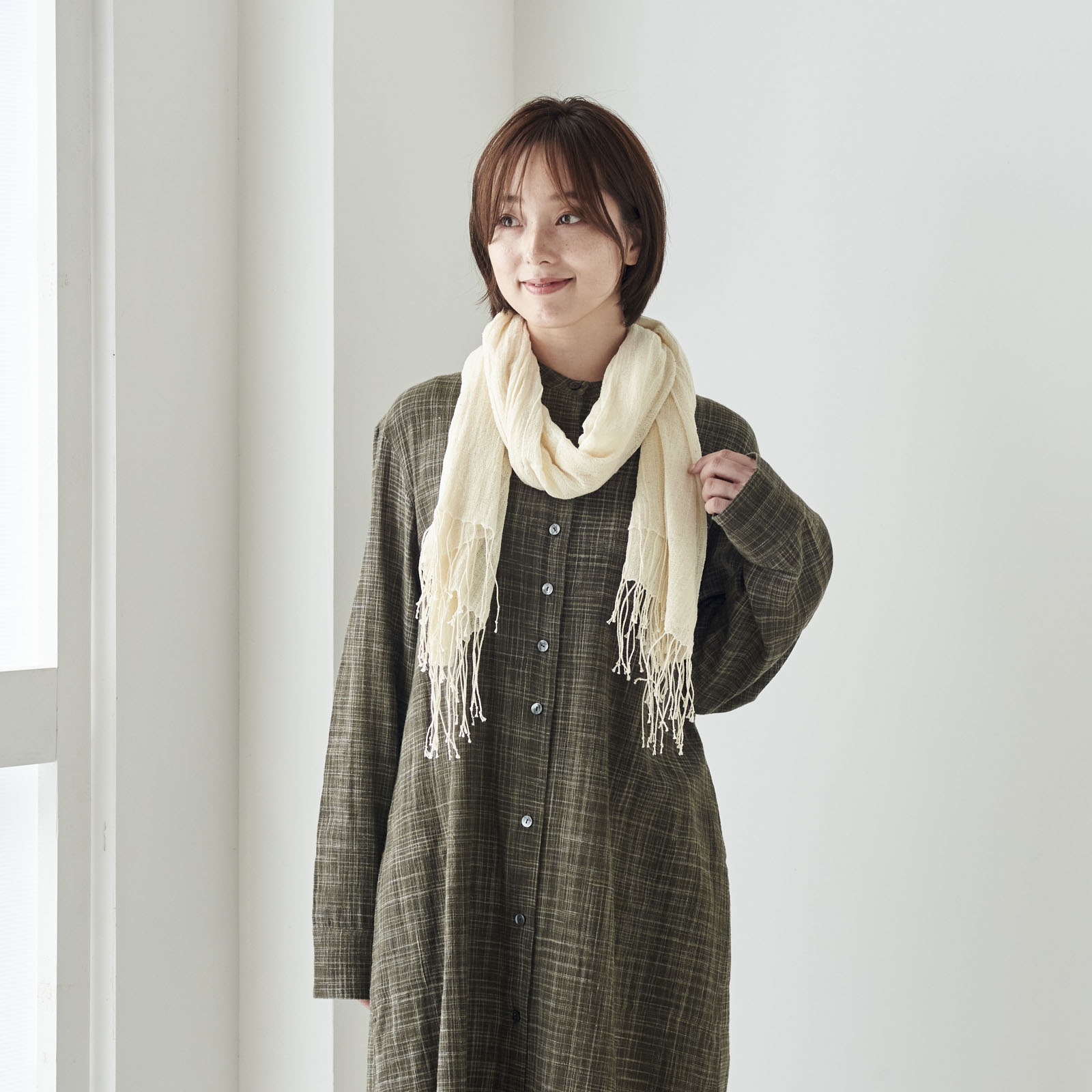 生成りのUVカットストール