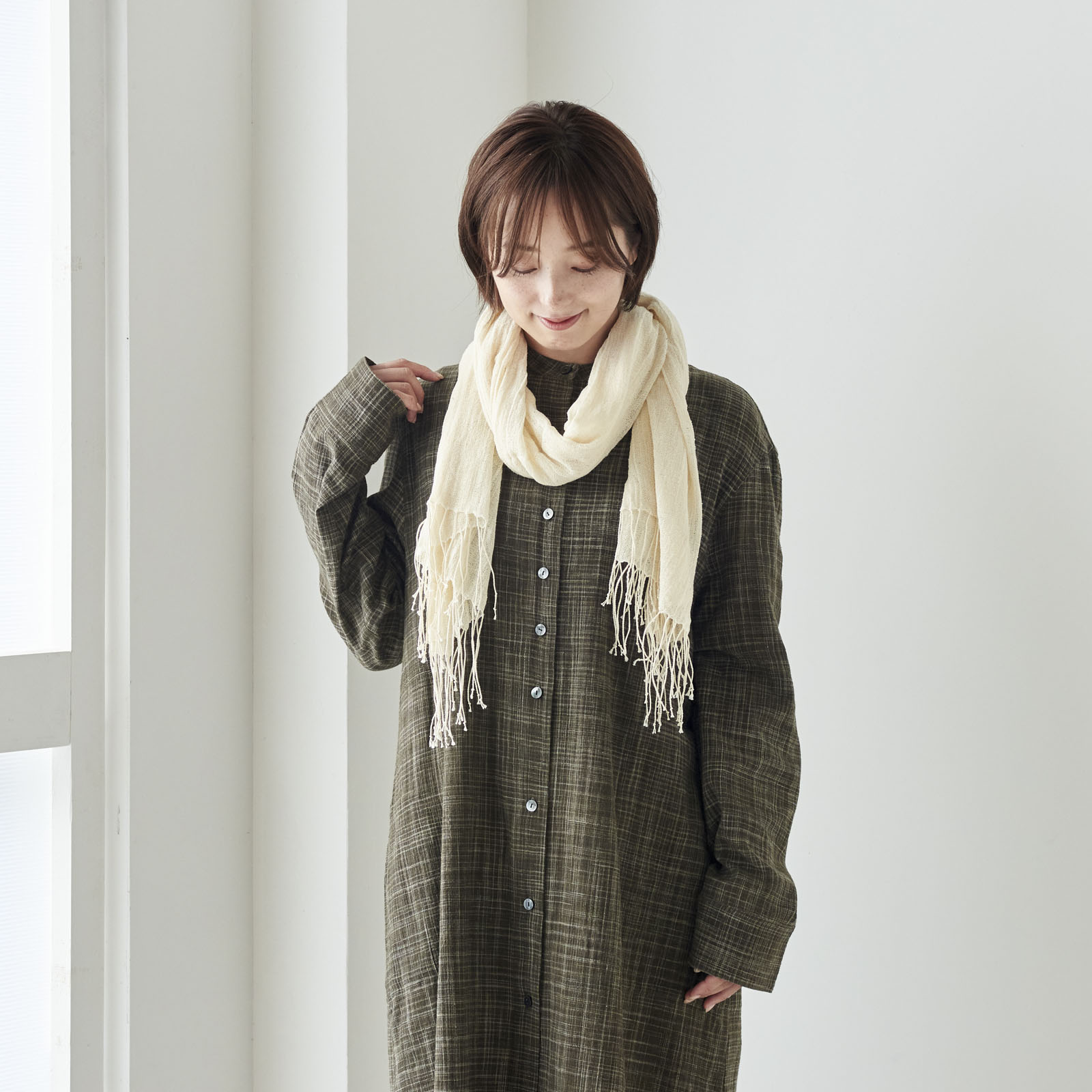 生成りのUVカットストール