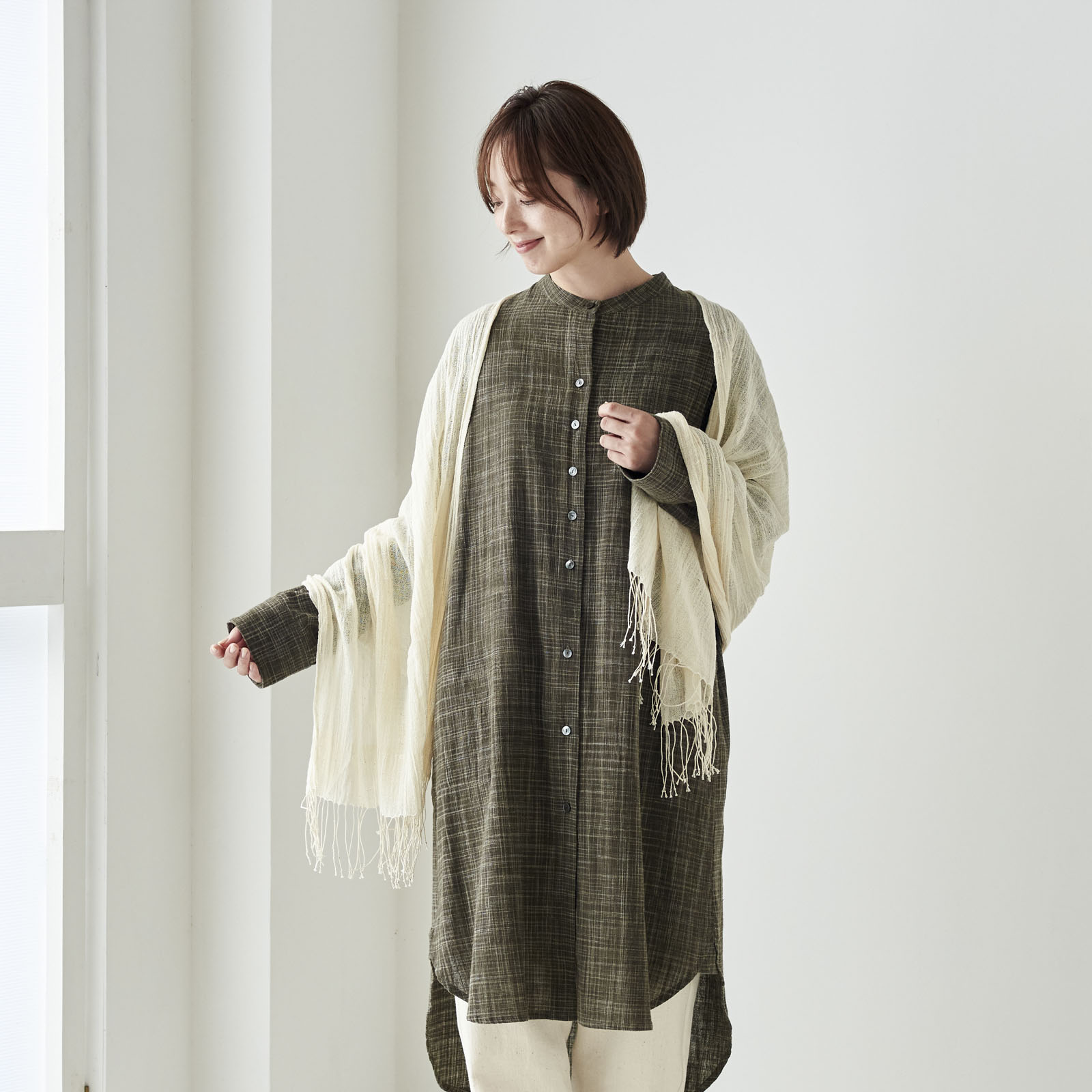 生成りのUVカットストール