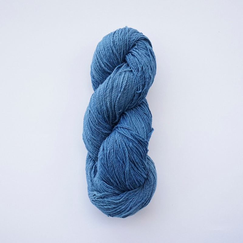 ガラ紡糸|317/2番手糸 淡藍 100g