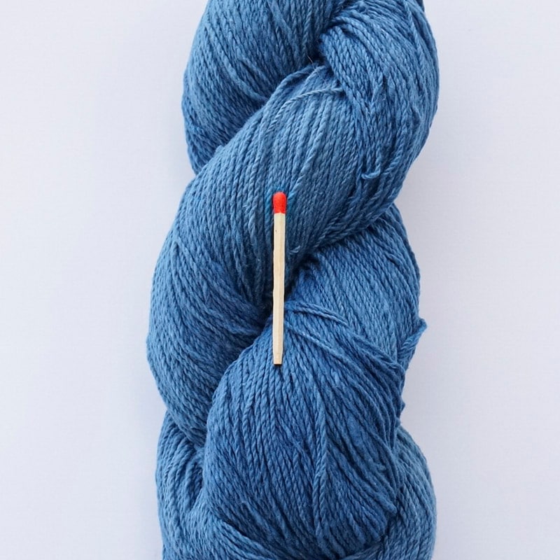 ガラ紡糸|317/2番手糸 淡藍 100g