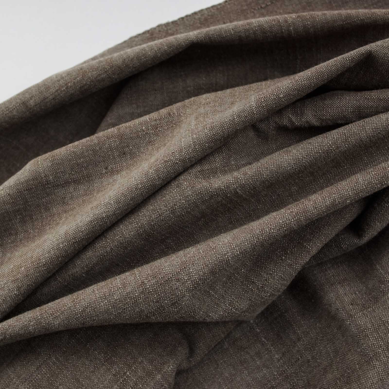 317/1手紡ぎ機械織り　ブラウン系