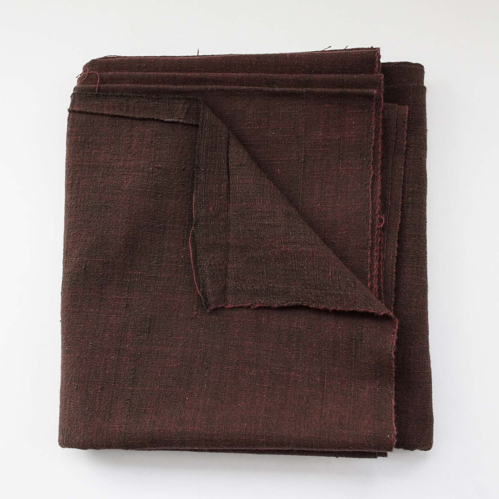 317/1手紡ぎ機械織り　レッド系