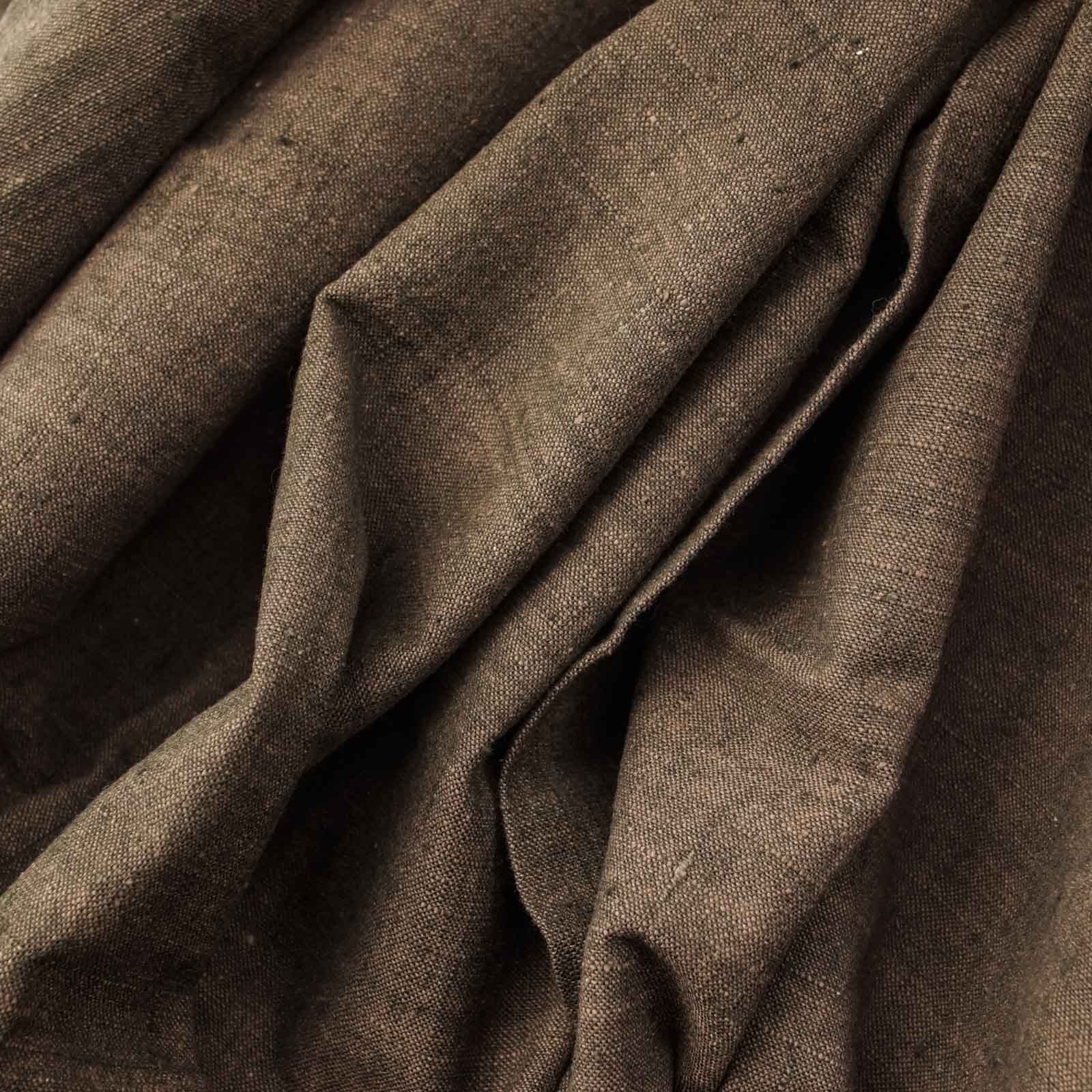 317/1手紡ぎ機械織り　ブラウン系