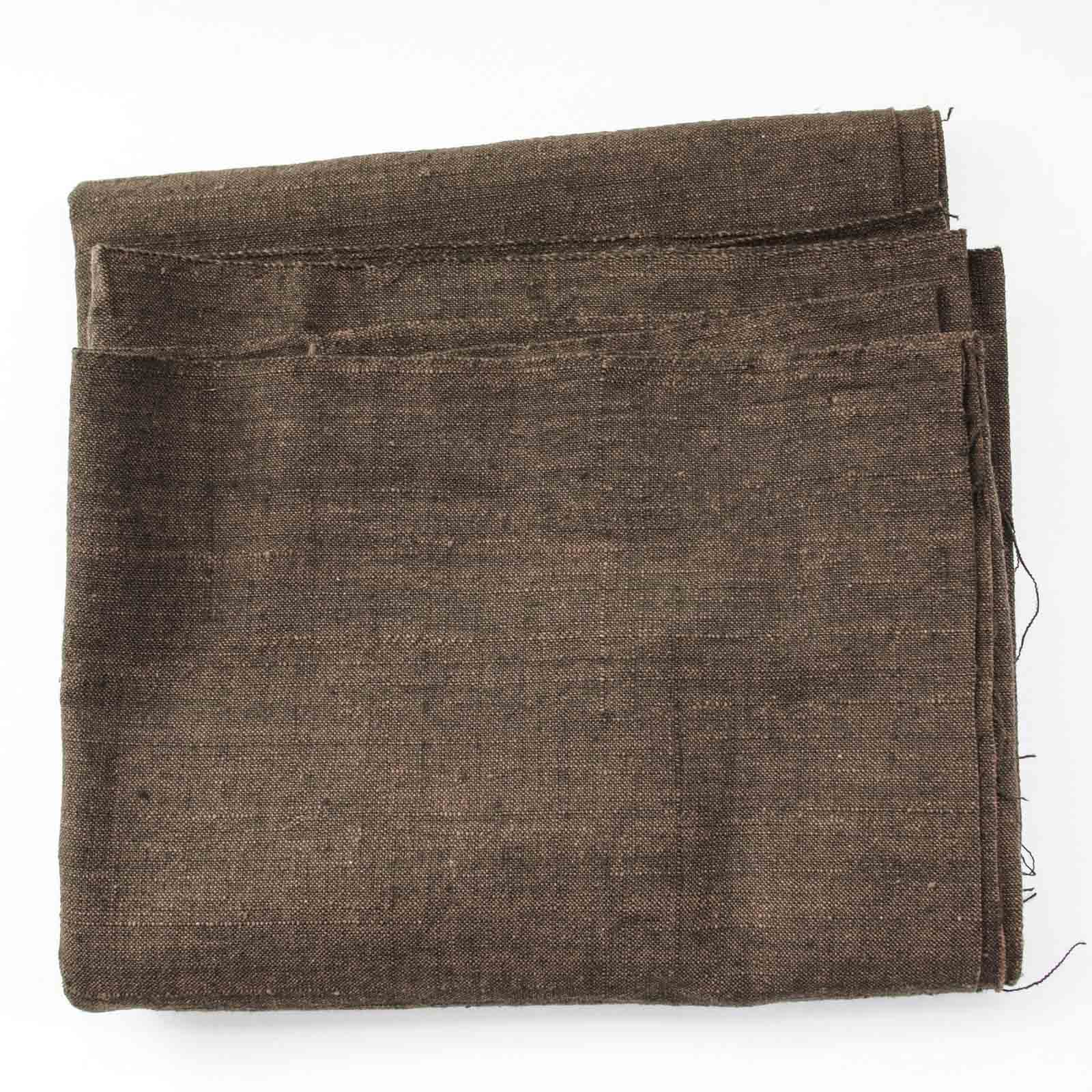 317/1手紡ぎ機械織り　ブラウン系