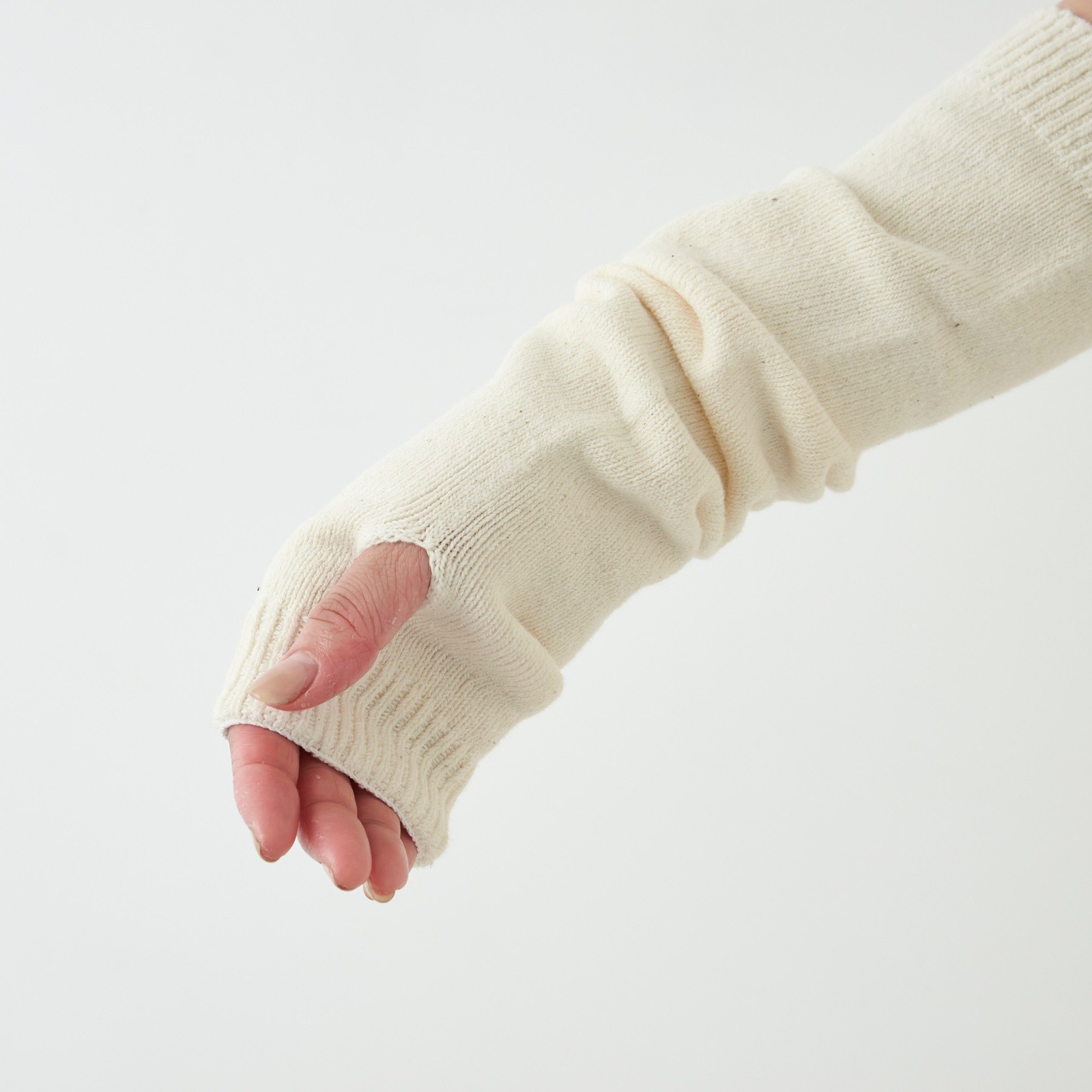 ガラ紡のアーム&レッグウォーマー