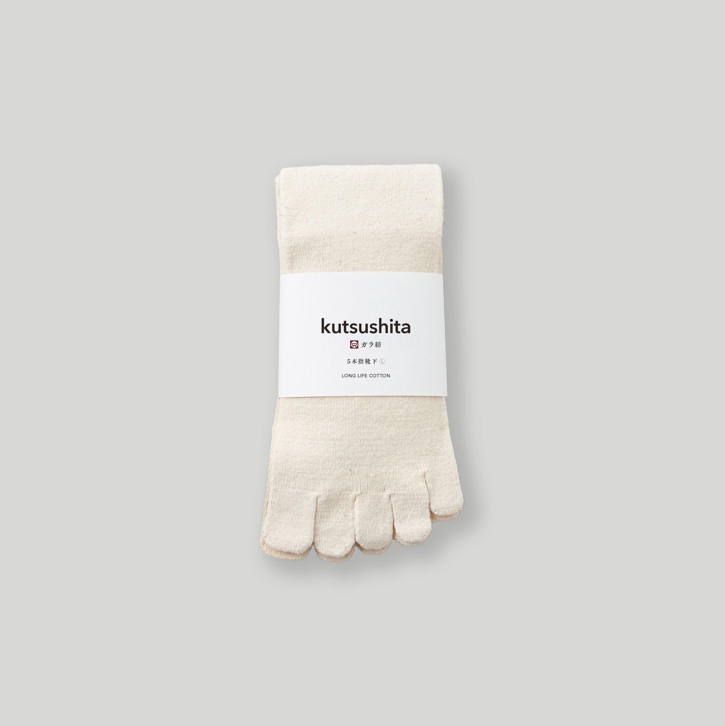 ガラ紡の5本指靴下