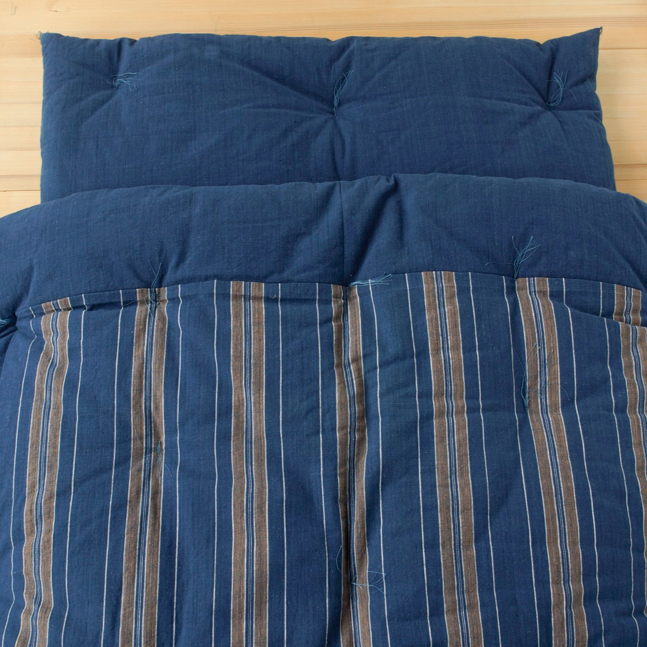 手紡ぎ×ガラ紡の綿100% 掛け敷き布団セット（日本製）