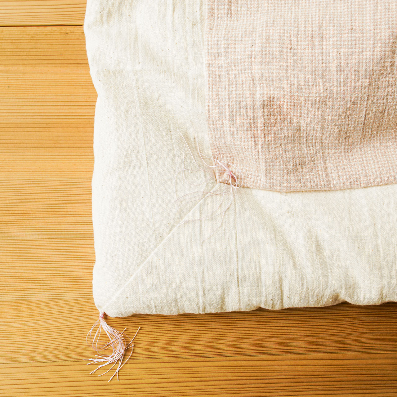 ガラ紡の綿100％ 幼児用掛敷布団セット（日本製）