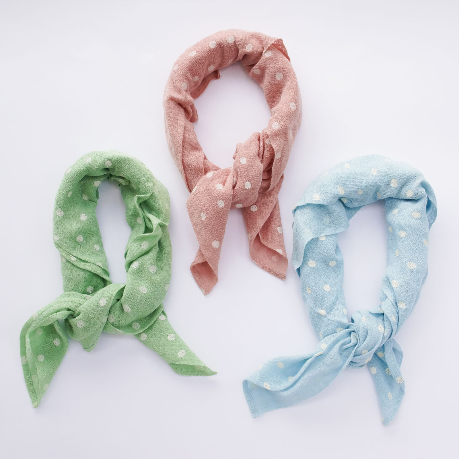 水玉スカーフ　3色展開