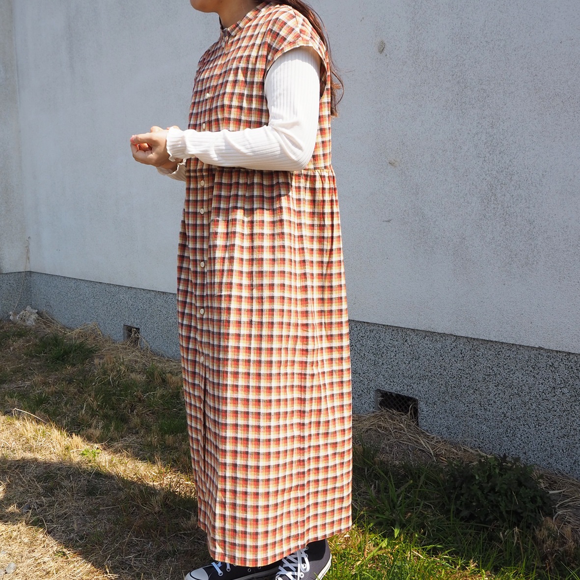 フレンチスリーブ ワンピース 3色展開