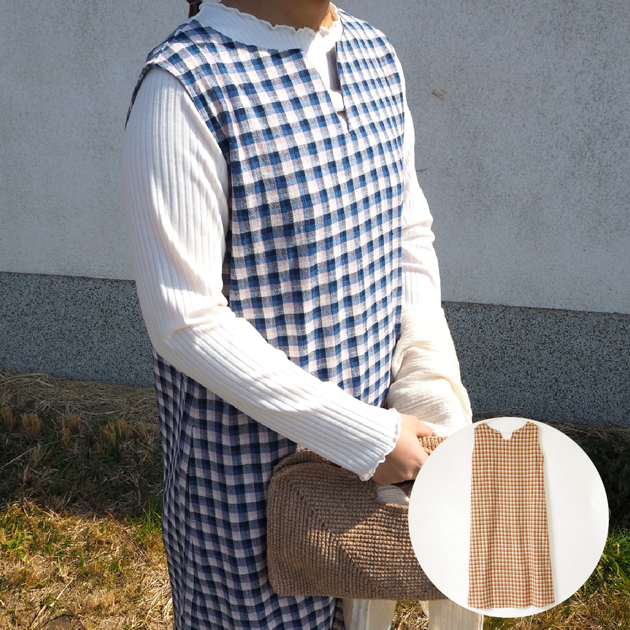 ノースリーブワンピース　3色展開