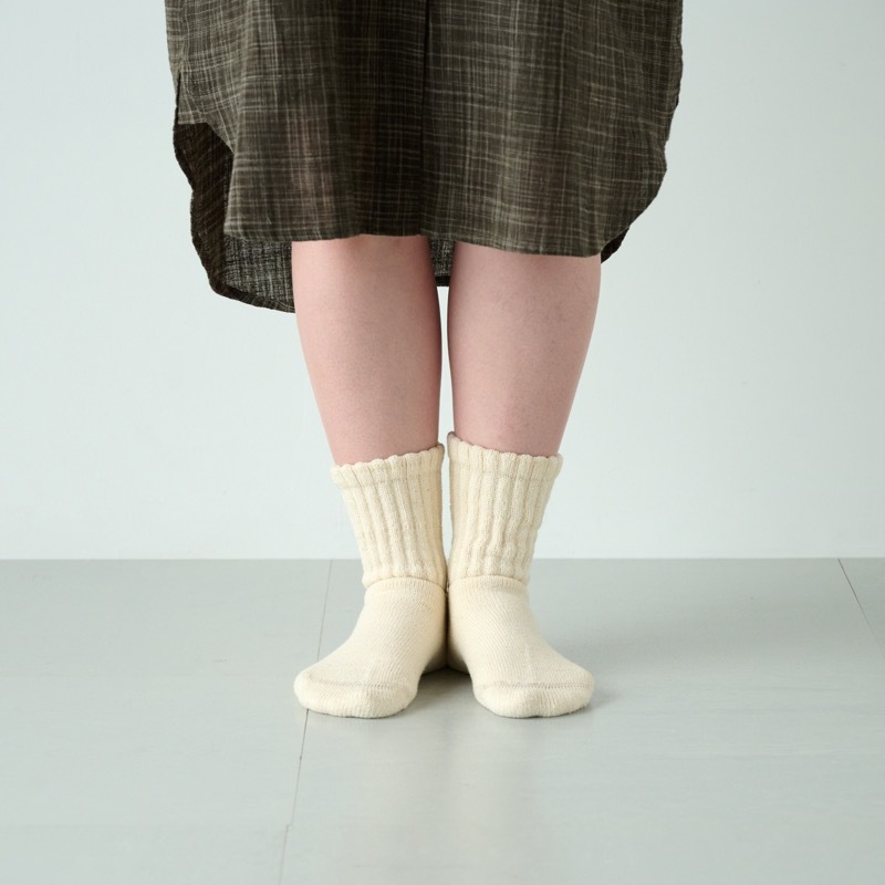 ガラ紡のくつろぎ靴下