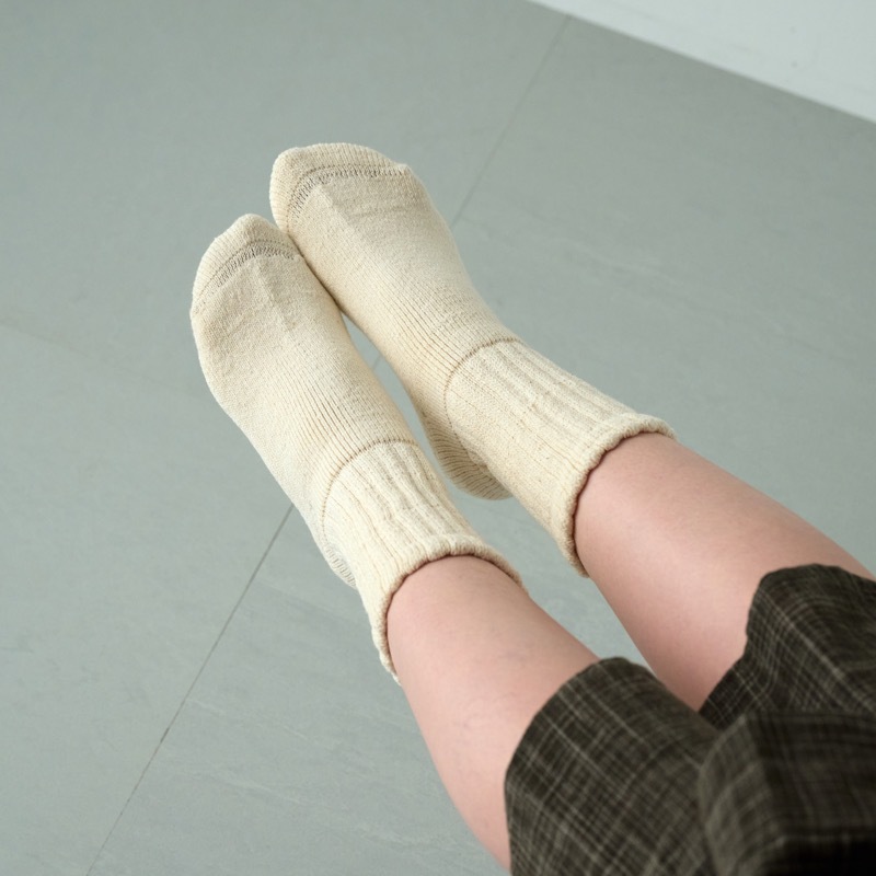 ガラ紡のくつろぎ靴下