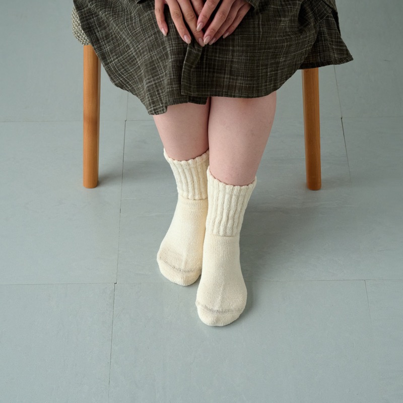 ガラ紡のくつろぎ靴下