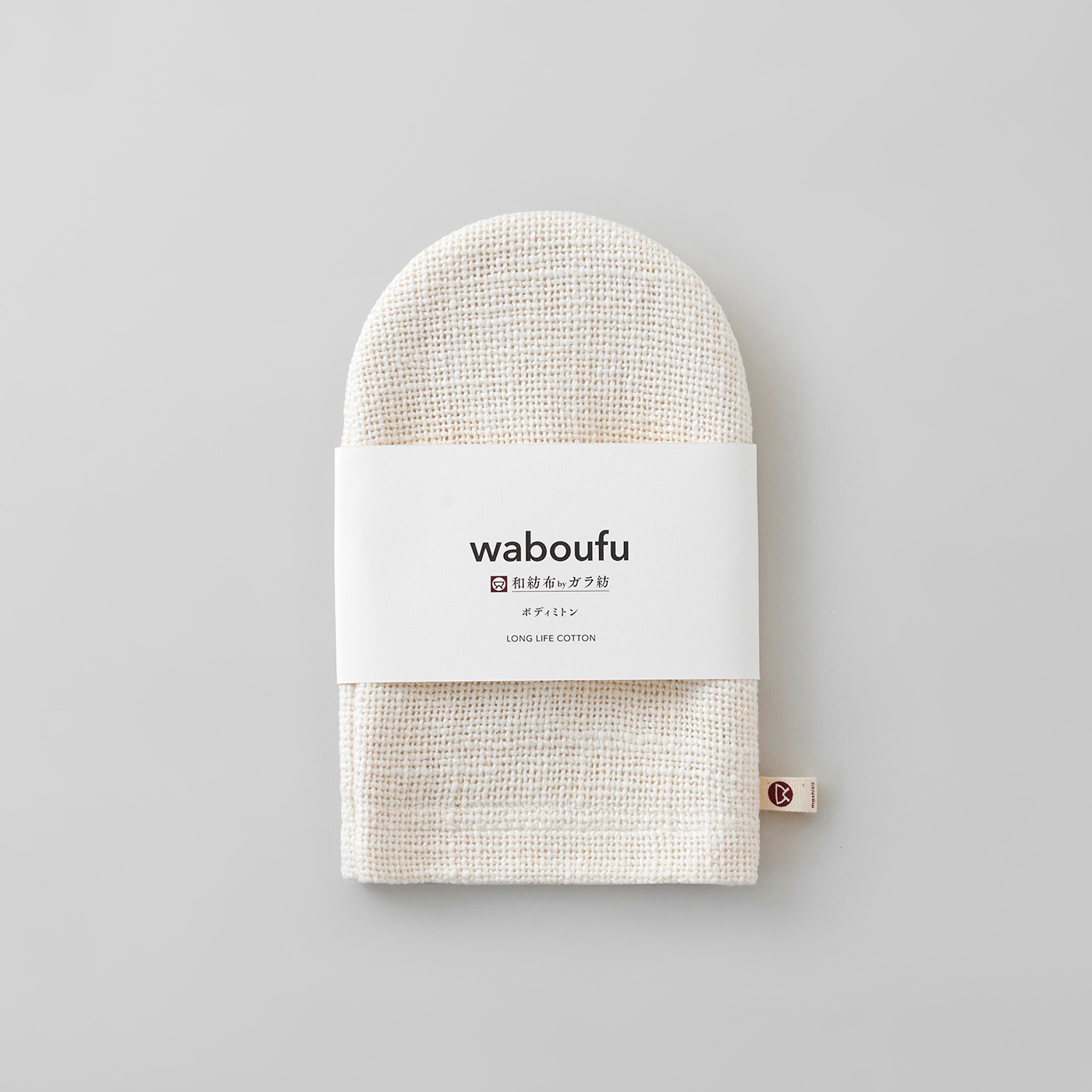 ガラ紡の和紡布ボディミトン