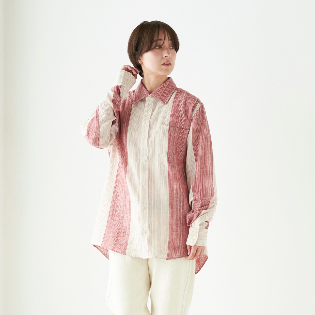 ベーシックカラーシャツ　2サイズ・2色展開