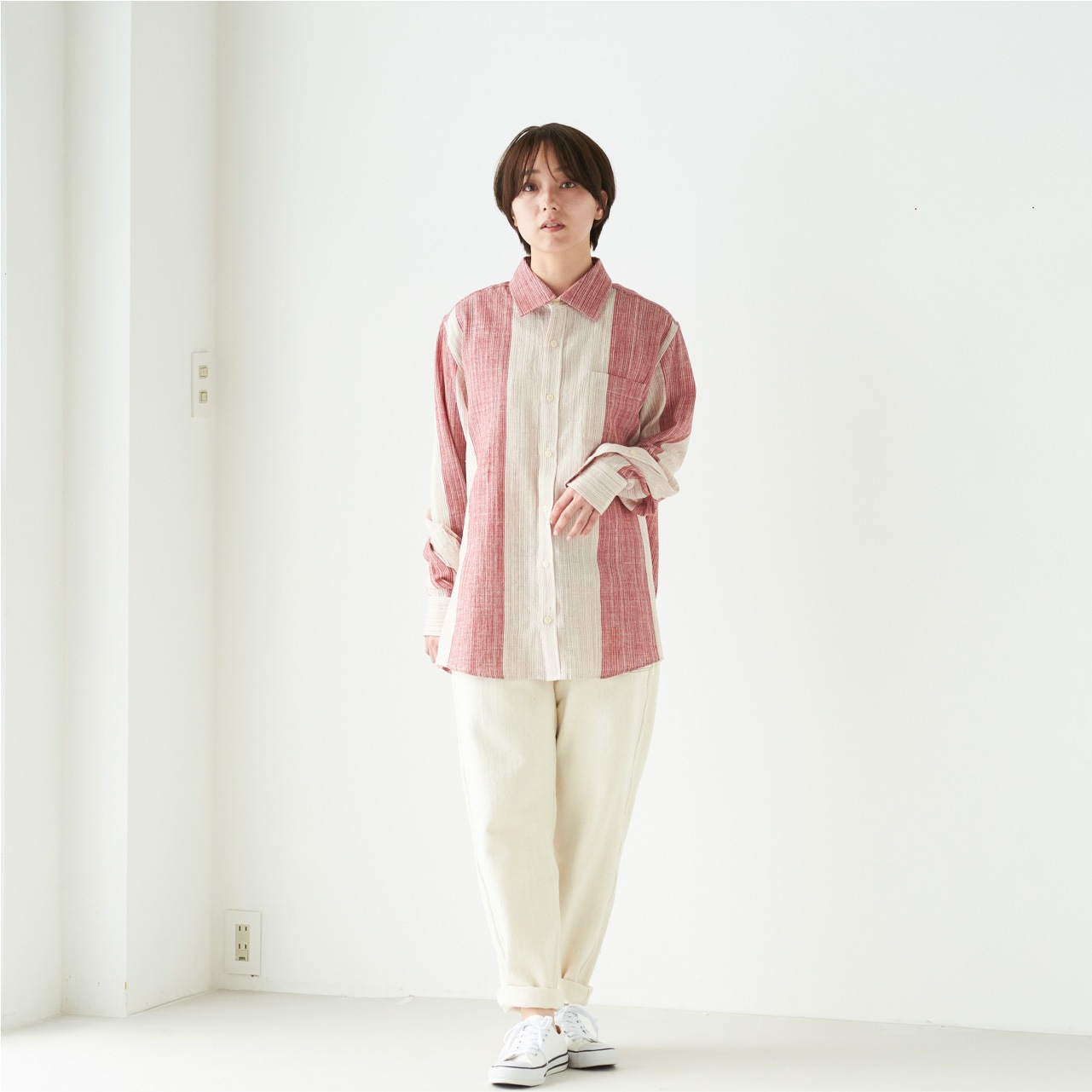 ベーシックカラーシャツ　2サイズ・2色展開