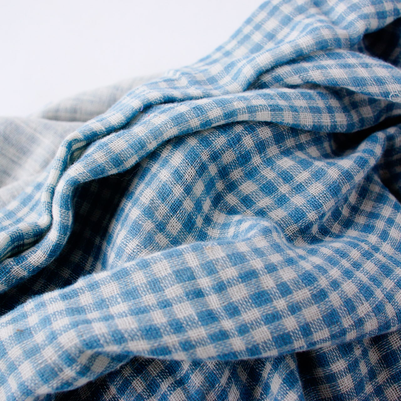 【2ｍカット生地】317/1極細番手再撚り二重ガーゼチェック