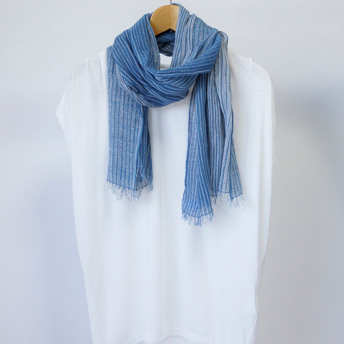 藍染UVカットストール　2色展開