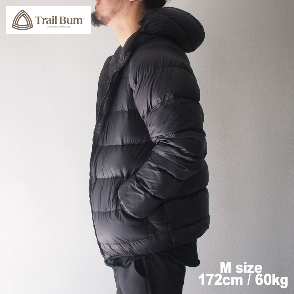 NOT BAD DOWN HOODY / BLACK / TRAIL BUM トレイルバム NANGA ナンガ